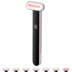 VEVOR Varita Facial de Microcorriente con 7 Colores LED y Terapia de Luz Roja