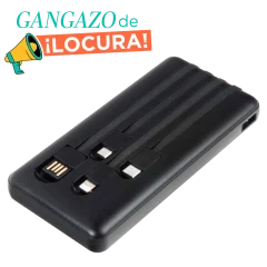 Lifestyle Advanced Banco de Energía de 10000 mAh con Cables de Carga