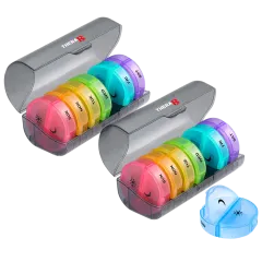 2-Pack: TheraRx 7 Day Weekly Pill Organizer Set