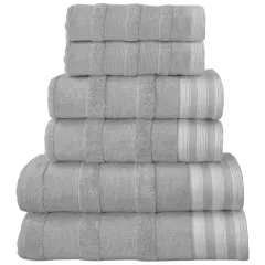 Kathy Ireland 6-Piece Jacquard Stripe Kyoto Towel Set