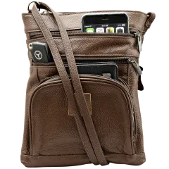 Bolso Bandolera de Piel Auténtica Steeltime NY