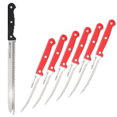 Ginsu 6-Piece Steak Knife Set + Original Slicer