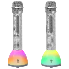 Singing Machine Bling Mic Duets Wireless Karaoke Set