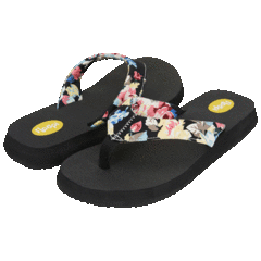 Floopi Women's Isabella Yoga Mat Floral Flip Flop