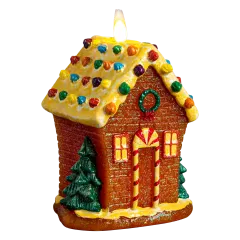 Unmatched 6" 3D Flame Christmas Cottage Candle