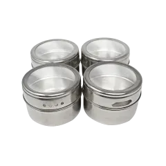 4-Pack: Space & Home Twist and Shake Magnetic Spice Jars