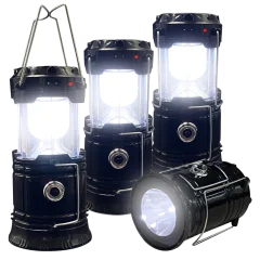 4-Pack: Hakol Solar Collapsible Portable LED Camping Lantern