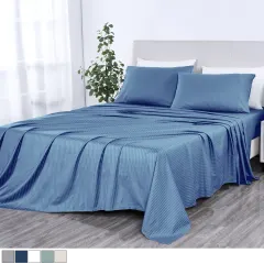 Kathy Ireland 500 Thread Count Damask Stripe Optifit Sheet Set
