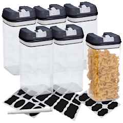 Cheer Collection Juego de 6 Contenedores para Alimentos, 1.2L