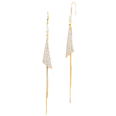 Savvy Cie Tassel Earrings with Pave Twist