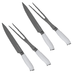 2-Pack: Cook's Essentials Japanese Steel Carving Knife and Fork Set