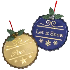 The Vintage Lighted Holiday Bottle Cap Sign