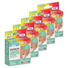 10-Pack: ZenToes Single Loop Toe Separator & Bunion Corrector
