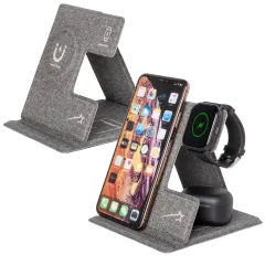 2-Pack: LAX Gadgets MagSafe Compatible Fabric 3-in-1 Travel Charging Stands