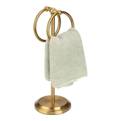 J&V Textiles Classical Double Ring Fingertip Towel Holder