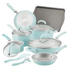 Rachael Ray Create Delicious 13-Piece Enameled Nonstick Cookware Set