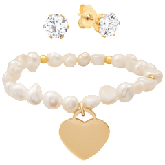 Steeltime Ladies Freshwater Pearl Bracelet