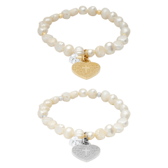 Steeltime "Moms Are the People Who Know Us Best" Freshwater Pearl Bracelets
