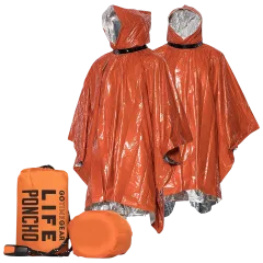 2-Pack: Go Time Gear Emergency Survival Life Poncho
