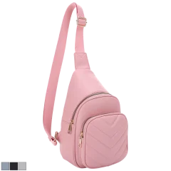 Poppy & Harper Mia Chevron Quilted Sling Bag