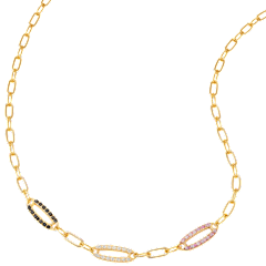 Donatello Gian Signature Pavé Link Necklace