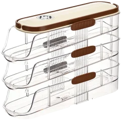 Krediz 3-Tier Rolling Egg Dispenser for Fridge