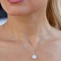 The Radiant Starburst Moissanite Pendant