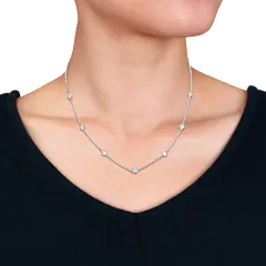 The White Sapphire Station Necklace