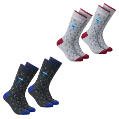 4-Pack: Rockport Martini Theme Mens Crew Sock