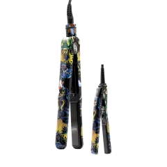 2-Pack: ISO Beauty Black Dragon Tattoo 100% Ceramic Ultra-Smooth Flat Iron Set