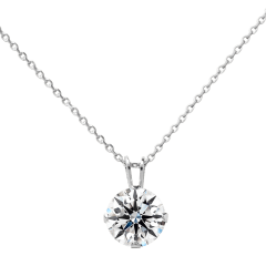 Jaclyn Smith 1/2-1/4 Carat Moissanite Solitaire Necklace with Free Chain
