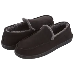 Floopi Mens Classic Microsuede Moccasin Slippers