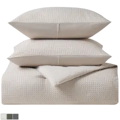 Kathy Ireland 3-Piece Waffle Down Alternative Comforter Set