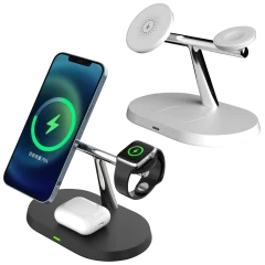 LAX Gadgets MagSafe Compatible Wireless 3-In-1 Charging Station
