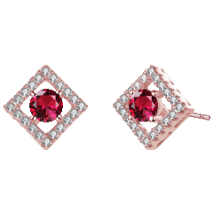 The Square Halo Earrings