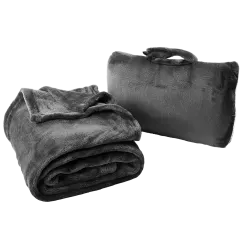 Cabeau Fold n Go Travel & Throw Blanket Compact Case Set
