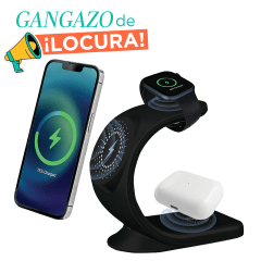 Brookstone MagSafe Soporte de Carga Inalámbrica Curvo 3 en 1