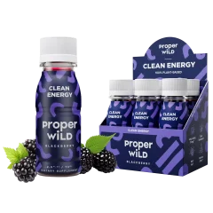 72-Pack: Proper Wild Clean Energy Shots (Blackberry)