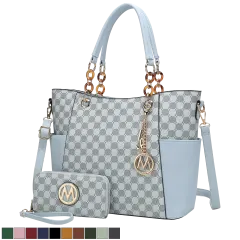MKF Collection 2 Piezas Merlina Bolso Tote con Cartera by Mia K