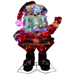 The Prismatic Light-Up Santa Claus Decoration