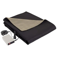 Eddie Bauer Water Resistant Heated Fleece Throw Blanket