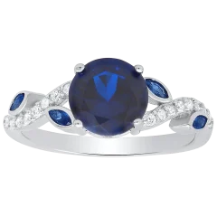 Kylie Harper Sapphire Cubic Zirconia Floral Ring