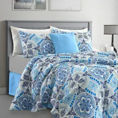 Hannah Linen 5-Piece Printed Reversible Comforter Set