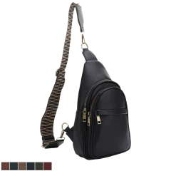 Malibu Skye Hannah Double Compartment Sling with Webbing Strap