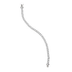 Savvy Cie Flawless Rhodium 10 Carat Cubic Zirconia Tennis Bracelet