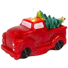 Unmatched 6" 3D Red Truck Flame Candle