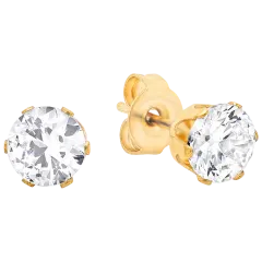 Steeltime Double-Sided "Love Between Mother & Daughter" Pendant & Diamond Studs