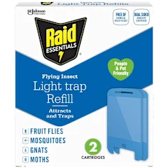 3-Pack: Raid Essentials Flying Insect Light Traps 1 Base Kit + 5 Refill Packs