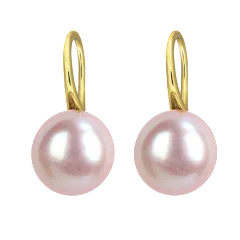 The Purple Cultured Pearl Earrings