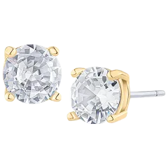 Ice by Jardin Aretes Stud de Circonia Cúbica Redonda 2.0 Quilates Totales TW